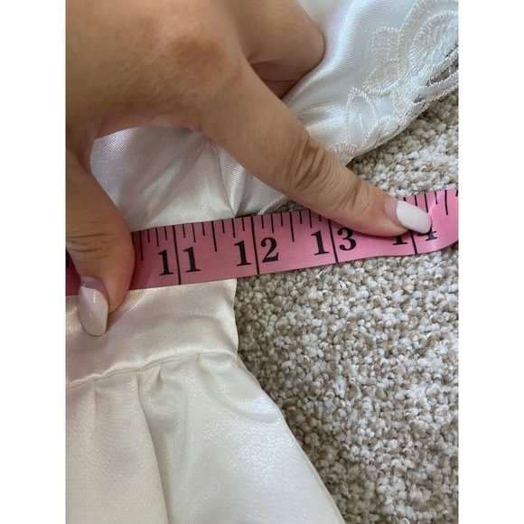 Youth Kids Wedding White Lace Dress Size 4-6 Youth - Picture 4 of 5